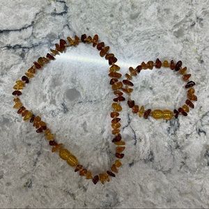 Amber Teething Necklace & Anklet